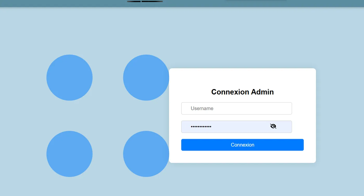 Plateforme web d’administration